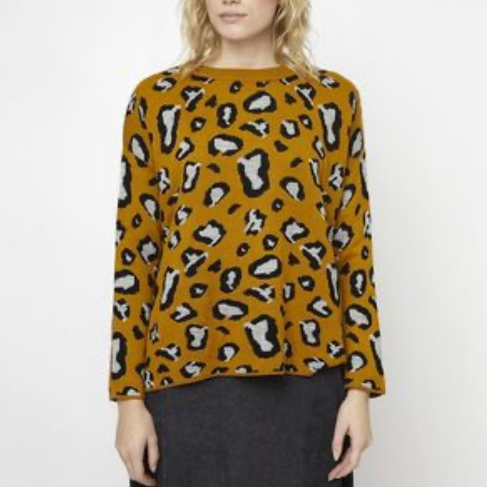Compañia Fantastica Leopard Print Pullover Sweater